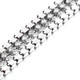 Metal Border Belt with Diamante's - Silver